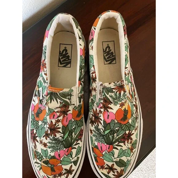 Vans Floral Slip-On Sneakers - Tropical Bloom Pattern - Picture 1 of 5